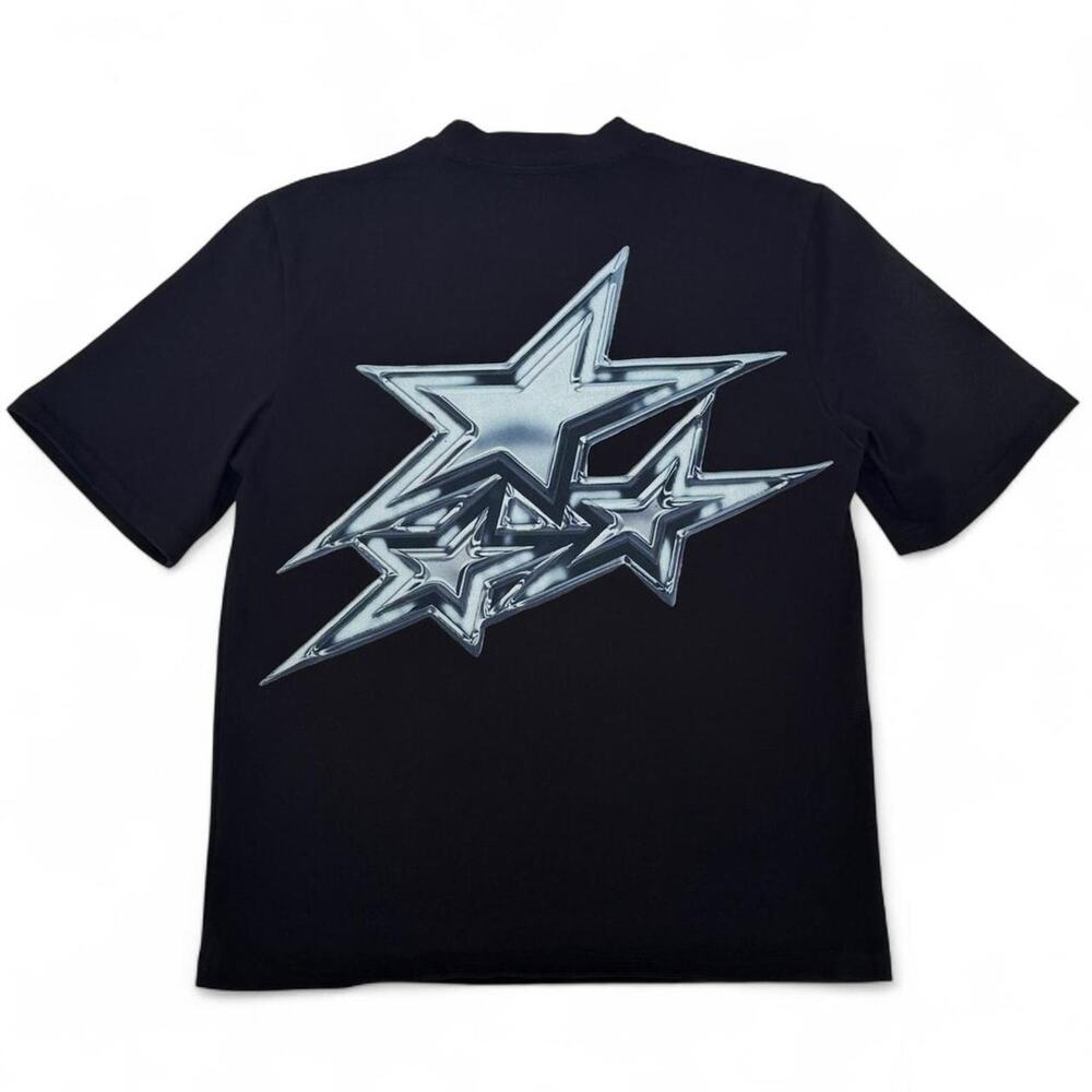 ROCKSTAAR Black Premium Streetwear Tee 380 GSM Heavyweight Cotton Size L